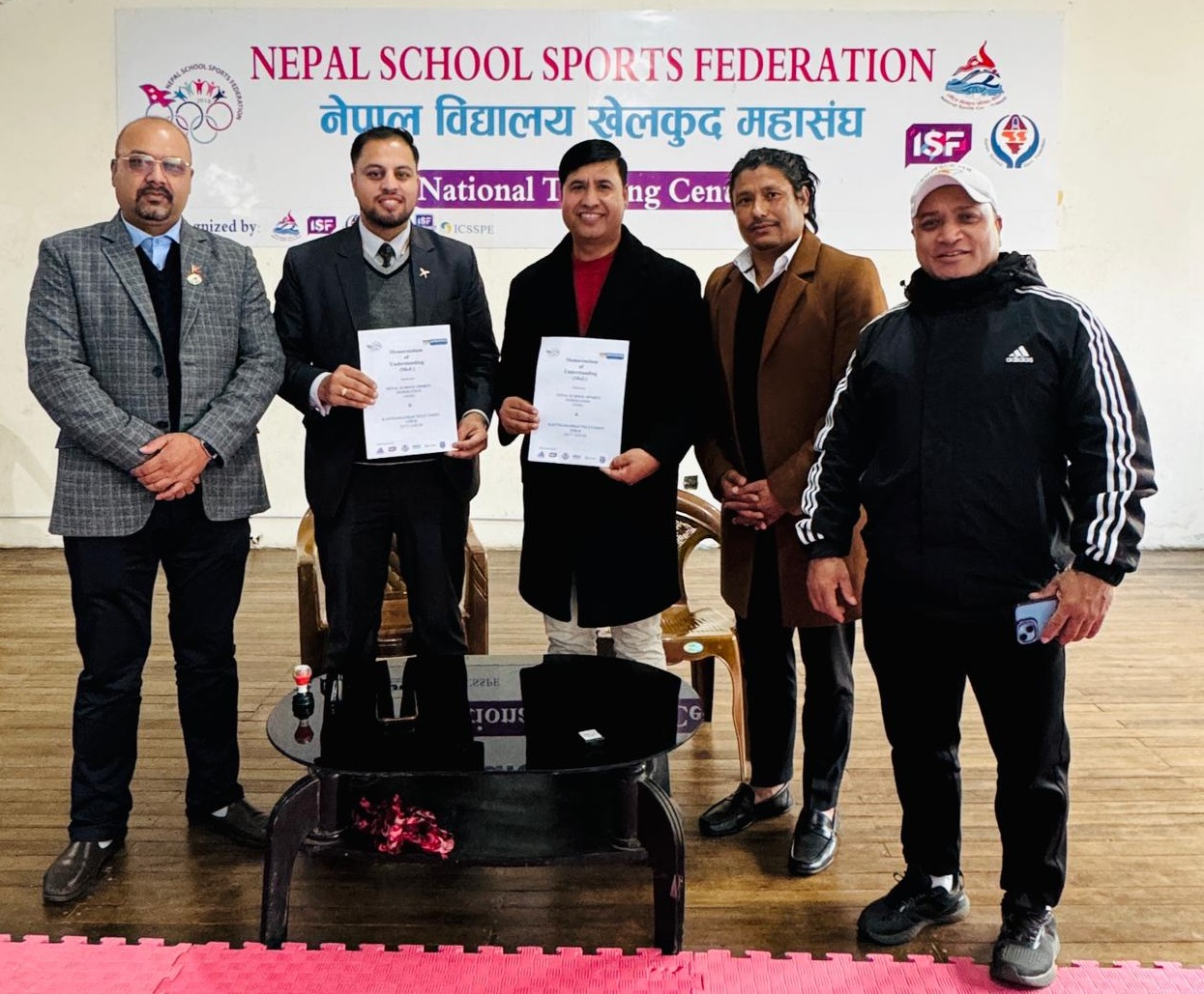 MoU between Nepal School Sports Federation and Kasthamandap Television Gold